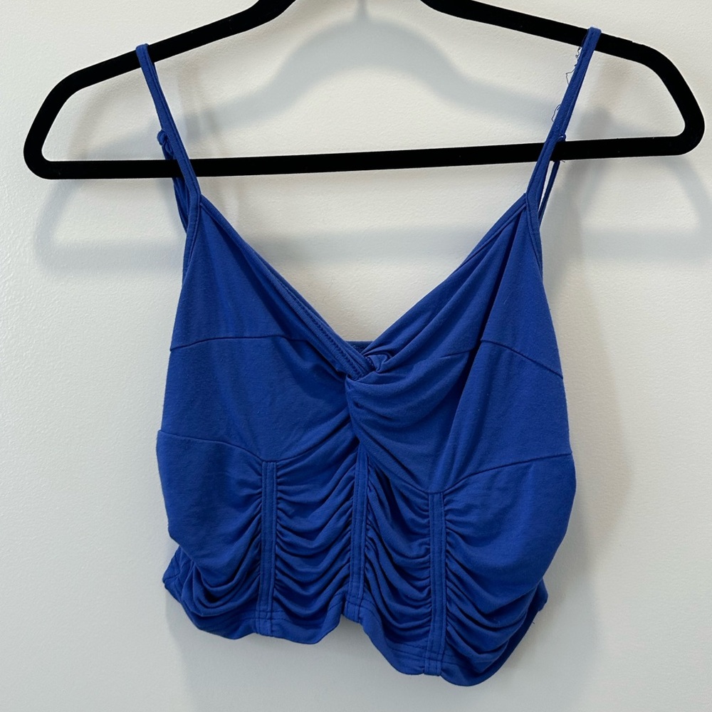 Blue crop top